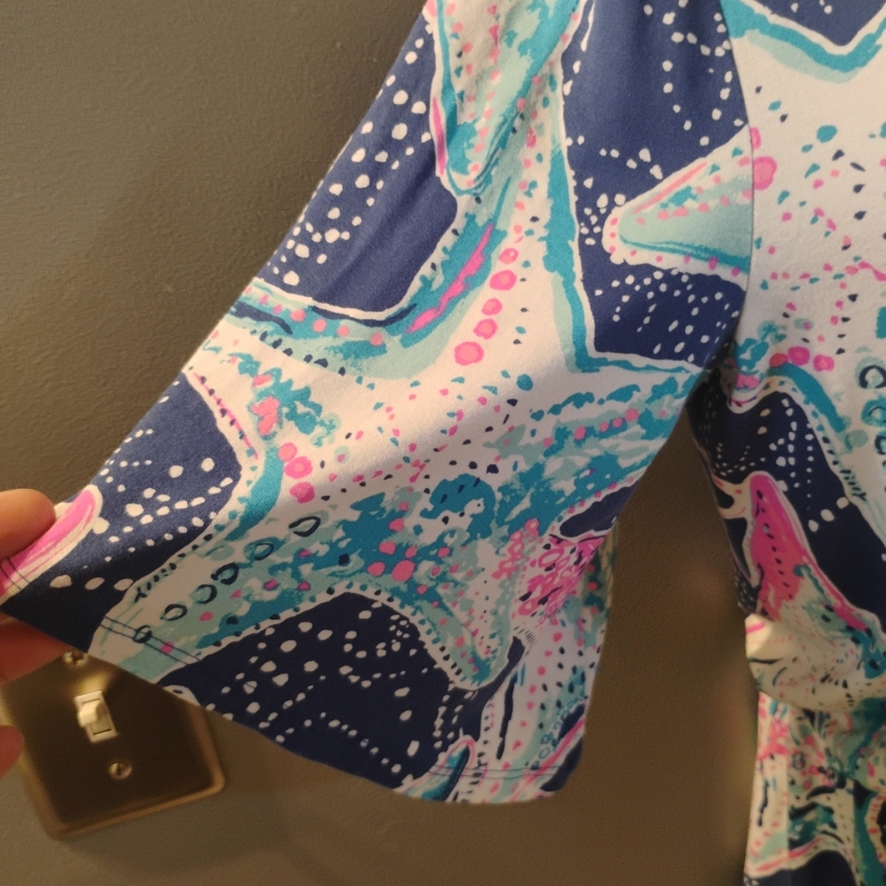 Lilly Pulitzer Madilyn Starfish Romper Size Small Women's * Missing Belt - Picture 6 of 8
